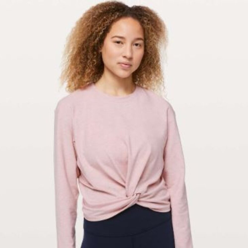 LULULEMON| Tuck & Gather Pullover in Heathered Mod Faint Coral SZ M/L